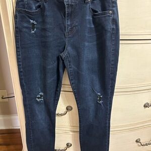 CAbi Dark Blue Ankle Jeans